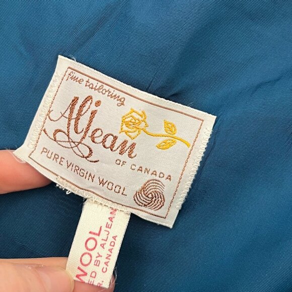 Vintage 1970's 100% Wool Blue Plaid Button Up Vest - Picture 6 of 7